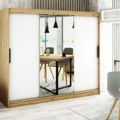 Kleiderschrank, Schiebetürenschrank Schlafzimmer, Schrank Mit Spiegel BRENT T1 250 Cm -Möbelhaus 509645101