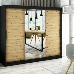 Kleiderschrank, Schiebetürenschrank Schlafzimmer, Schrank Mit Spiegel BRENT T1 250 Cm -Möbelhaus 509645122