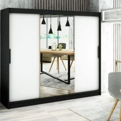 Kleiderschrank, Schiebetürenschrank Schlafzimmer, Schrank Mit Spiegel BRENT T1 250 Cm -Möbelhaus 509645184