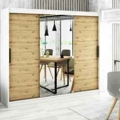 Kleiderschrank, Schiebetürenschrank Schlafzimmer, Schrank Mit Spiegel BRENT T1 250 Cm -Möbelhaus 509645219