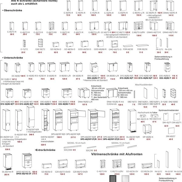 L-Form Küche, Schränke, Küchenzeile Erweiterbar Ferro Fronten Neu&Schnell 4 L-Form Küche, Schränke, Küchenzeile Erweiterbar Ferro Fronten Neu&Schnell – Bild 2