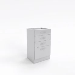 Küchen Unterschrank Mit 4 Schubladen Weiß 30-80cm Tiefe 55 Cm -Möbelhaus 513842066