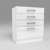 Küchen Unterschrank Mit 4 Schubladen Weiß 30-80cm Tiefe 55 Cm -Möbelhaus 513842070