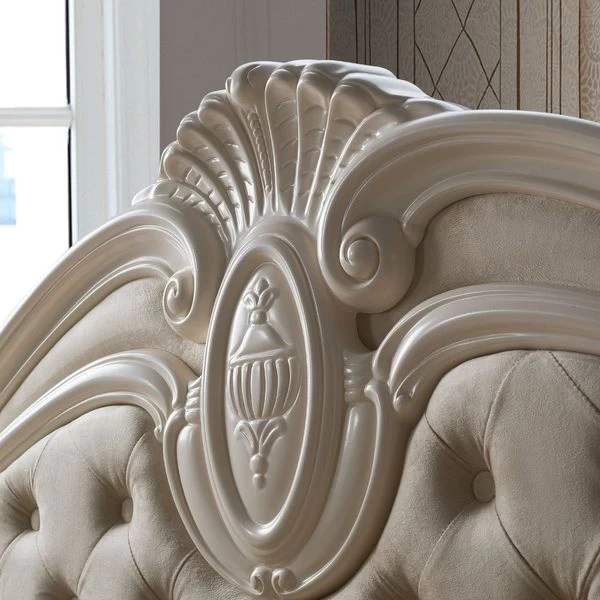 Schlafzimmer Set Nora In Weiß / Beige Barock Design 6 Schlafzimmer Set Nora In Weiß / Beige Barock Design – Bild 4