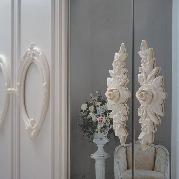 Schlafzimmer Set Nora In Weiß / Beige Barock Design 9 Schlafzimmer Set Nora In Weiß / Beige Barock Design – Bild 7