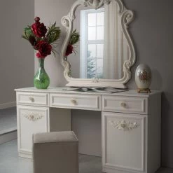 Schlafzimmer Set Nora In Weiß / Beige Barock Design 18 Schlafzimmer Set Nora In Weiß / Beige Barock Design -Möbelhaus 514440609