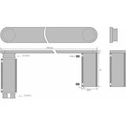 Handtuchhalter BOSTON Rund Länge 600 Mm X Höhe 30 Mm X Tiefe 70 Mm Edelstahl Poliert Schrankhandtuchhalter Tuchhalter Wandmontage Handtuchreling Von SOTECH -Möbelhaus 51445882 4