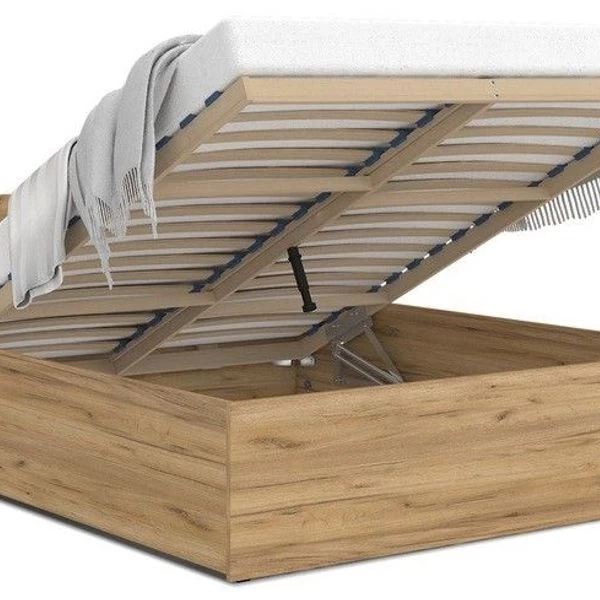 Bett Mit Lattenrost Jugendbett Doppelbett Mit/ Ohne Matratze Bettkasten Eiche 9 Bett Mit Lattenrost Jugendbett Doppelbett Mit/ Ohne Matratze Bettkasten Eiche – Bild 7