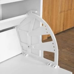 SoBuy FSR16-W Schuhbank Mit Sitzkissen Sitzbank Schuhregal Garderobenbank Sitzkommode Schuhkipper Mit 1 Klappe BHT Ca.: 60x48x30cm -Möbelhaus 5171847 4