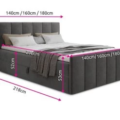 Boxspringbett STAR LUX + 2 Bettkästen, Polsterbett Mit Bonell-Matratze + Topper, Bett 21 Boxspringbett STAR LUX + 2 Bettkästen, Polsterbett Mit Bonell-Matratze + Topper, Bett -Möbelhaus 520228231