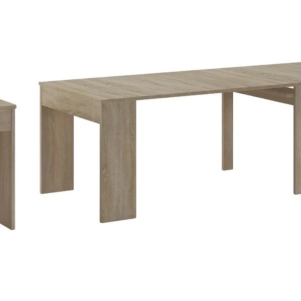 Esstisch, Konsolentisch, Ausziehtisch Bis 302cm, Eichenfarbe. 90x49x75cm 3 Esstisch, Konsolentisch, Ausziehtisch Bis 302cm, Eichenfarbe. 90x49x75cm