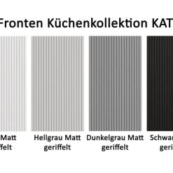 Kate - Moderne Küchenzeile Einbauküche Mit Geriffelten Fronten, 210 Cm, 5-teilig -Möbelhaus 531852370