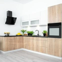 Grifflose Eckküche Küchenzeile In L-Form ZOYA 290x170 Cm, 9-tlg, Mit 7 Schubladen