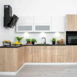 Grifflose Eckküche Küchenzeile In L-Form ZOYA 290x170 Cm, 9-tlg, Mit 7 Schubladen -Möbelhaus 532315310