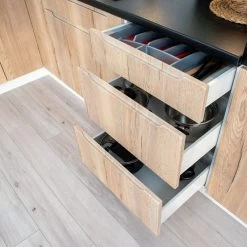 Grifflose Eckküche Küchenzeile In L-Form ZOYA 290x170 Cm, 9-tlg, Mit 7 Schubladen -Möbelhaus 532315317