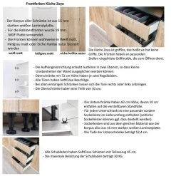 Grifflose Eckküche Küchenzeile In L-Form ZOYA 290x170 Cm, 9-tlg, Mit 7 Schubladen -Möbelhaus 532315364