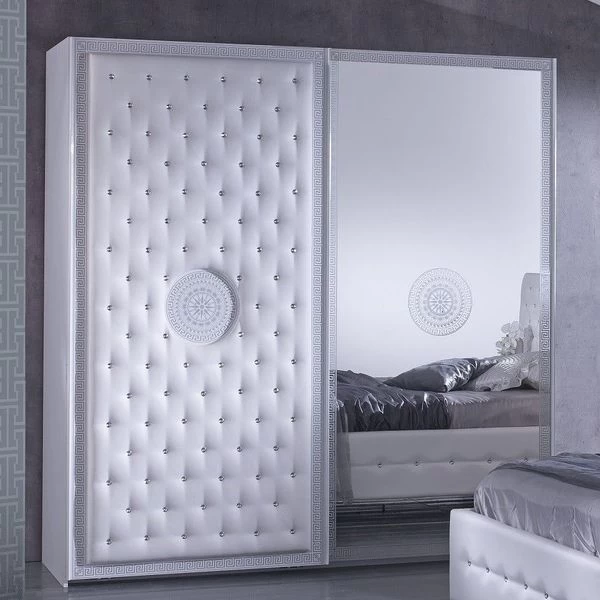 Schlafzimmer Set Antalia Weiß / Silber 4 Schlafzimmer Set Antalia Weiß / Silber – Bild 2