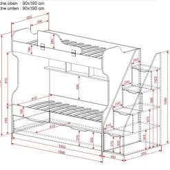 Hochbett Etagenbett Hoyka Mit Lattenrost In Verschiedenen Farben -Möbelhaus 533974783