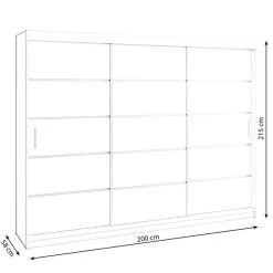 Kleiderschrank Schrank 200cm Elex Schubladen Elegante Schlafzimmer -Möbelhaus 536195479
