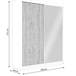 Kleiderschrank Schrank Mit Spiegel VOID Elegante Schlafzimmer -Möbelhaus 536975627