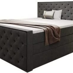 Boxspringbett BELLA 140/160/180/200x200 Mit 2 Bettkasten Matratze + Topper