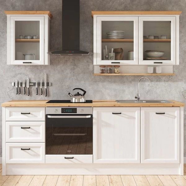 Klassische Küche, Schränke, Küchenzeile 230 Cm Grau Oder Hell Neu&Schnell 4 Klassische Küche, Schränke, Küchenzeile 230 Cm Grau Oder Hell Neu&Schnell – Bild 2