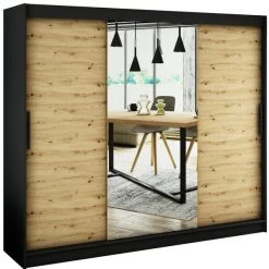 Kleiderschrank, Schiebetürenschrank Schlafzimmer, Schrank Mit Spiegel BRENT T1 250 Cm