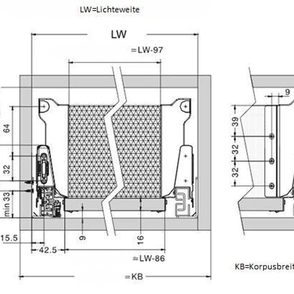 Fertiginnenschubkasten Innenauszug Innenschubkasten Komplettschubkasten 40kg 19 Fertiginnenschubkasten Innenauszug Innenschubkasten Komplettschubkasten 40kg – Bild 17