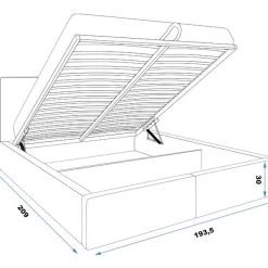 Interbeds Polsterbett Hilton 180x200cm In 6 Farben Inkl. Matratze Und Lattenrost -Möbelhaus 544191419
