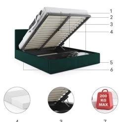 Interbeds Polsterbett Hilton 180x200cm In 6 Farben Inkl. Matratze Und Lattenrost -Möbelhaus 544191422