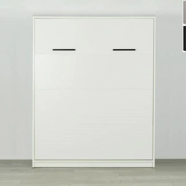 Schrankbett Wandbett Klappbett Vertikal MD 160 X 200 Weiß Eiche Lancelot 3 Schrankbett Wandbett Klappbett Vertikal MD 160 X 200 Weiß Eiche Lancelot