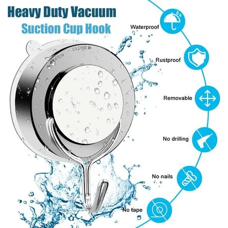 Saugnapf Haken Extra Stark Saughaken Vakuum Wandhaken Handtuchhaken Haken Ohne Bohren, Edelstahl Handtuchhalter Für Fenster Glas Bad Küche Badezimmer 5KG Belastbar (4) 4 Saugnapf Haken Extra Stark Saughaken Vakuum Wandhaken Handtuchhaken Haken Ohne Bohren, Edelstahl Handtuchhalter Für Fenster Glas Bad Küche Badezimmer 5KG Belastbar (4) – Bild 2