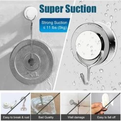 Saugnapf Haken Extra Stark Saughaken Vakuum Wandhaken Handtuchhaken Haken Ohne Bohren, Edelstahl Handtuchhalter Für Fenster Glas Bad Küche Badezimmer 5KG Belastbar (4) 9 Saugnapf Haken Extra Stark Saughaken Vakuum Wandhaken Handtuchhaken Haken Ohne Bohren, Edelstahl Handtuchhalter Für Fenster Glas Bad Küche Badezimmer 5KG Belastbar (4) -Möbelhaus 54895959 3