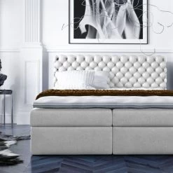 Boxspringbett POIIO - Pocket-Matraze , Topper 140/160/180/200 X 200 Cm Farbwahl ! -Möbelhaus 554181385