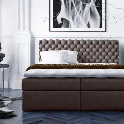 Boxspringbett POIIO - Pocket-Matraze , Topper 140/160/180/200 X 200 Cm Farbwahl ! -Möbelhaus 554181387