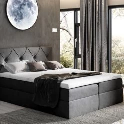 Boxspringbett CREDO - Pocket-Matraze , Topper 140/160/180/200 X 200 Cm Farbwahl !