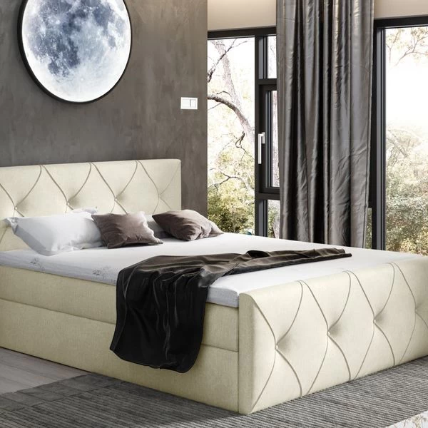 Boxspringbett CREDO LUX Pocket-Matraze , Topper 140/160/180/200 X 200 Cm Farbwahl ! 4 Boxspringbett CREDO LUX Pocket-Matraze , Topper 140/160/180/200 X 200 Cm Farbwahl ! – Bild 2