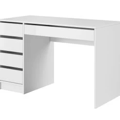 Schminktisch ADA Schreibtisch 120 Cm Modern Mit 5 Schubladen Weiß Schwarz 16 Schminktisch ADA Schreibtisch 120 Cm Modern Mit 5 Schubladen Weiß Schwarz -Möbelhaus 554505279
