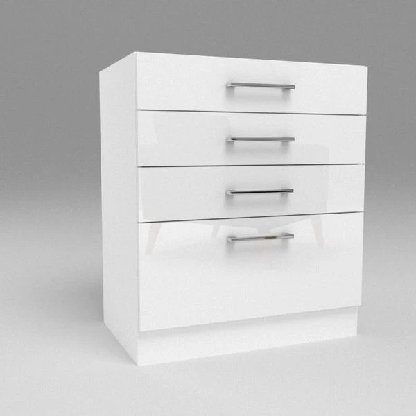 Küchen Unterschrank Mit 4 Schubladen Weiß Hochglanz , Matt 30-80 Cm 3 Küchen Unterschrank Mit 4 Schubladen Weiß Hochglanz , Matt 30-80 Cm