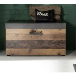Trendteam Sitzbank Garderobenbank Schuhbank Flur Bank Indy Old Wood Matera 80 X 45 X 37 Cm
