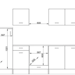 Küche Küchenzeile Küchenblock 270cm Weiss Individuell Stellbar Mit Arbeitsplatte -Möbelhaus 558208820
