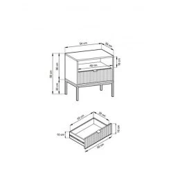 Moderner Weiß Nachttisch Für Schlafzimmer, Wohnzimmer-Nova S54 15 Moderner Weiß Nachttisch Für Schlafzimmer, Wohnzimmer-Nova S54 -Möbelhaus 558508255