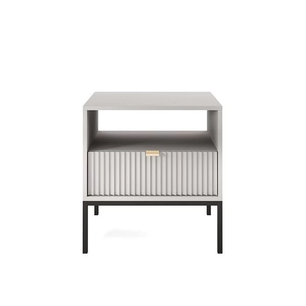 Moderner Weiß Nachttisch Für Schlafzimmer, Wohnzimmer-Nova S54 8 Moderner Weiß Nachttisch Für Schlafzimmer, Wohnzimmer-Nova S54 – Bild 7