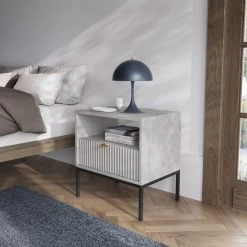 Moderner Weiß Nachttisch Für Schlafzimmer, Wohnzimmer-Nova S54 19 Moderner Weiß Nachttisch Für Schlafzimmer, Wohnzimmer-Nova S54 -Möbelhaus 558508264