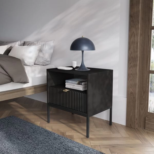 Moderner Weiß Nachttisch Für Schlafzimmer, Wohnzimmer-Nova S54 12 Moderner Weiß Nachttisch Für Schlafzimmer, Wohnzimmer-Nova S54 – Bild 11