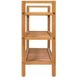 Schuhregal Mit 3 Etagen 100x27x60 Cm Massivholz Eiche VidaXL -Möbelhaus 5587663 4