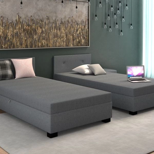 Ein Einzelbett, Ein Hotelbett, Ein Jugendbett Mit Kopfteil Und Einem Bettkasten 4 Ein Einzelbett, Ein Hotelbett, Ein Jugendbett Mit Kopfteil Und Einem Bettkasten – Bild 2