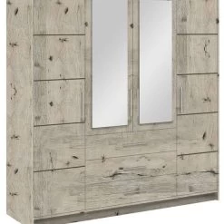 Kleiderschrank BALI D4 Drehtürenschrank Schrank Schubladen 2 Farben Spiegel ! -Möbelhaus 562203241