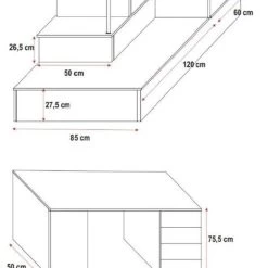Hochbett Mit Schreibtisch TOMI 5 , Schrank, Treppe Und Gästebett In Hochglanz ! 23 Hochbett Mit Schreibtisch TOMI 5 , Schrank, Treppe Und Gästebett In Hochglanz ! -Möbelhaus 562252736