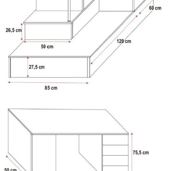 Hochbett Mit Schreibtisch TOMI 5 , Schrank, Treppe Und Gästebett In Hochglanz ! 11 Hochbett Mit Schreibtisch TOMI 5 , Schrank, Treppe Und Gästebett In Hochglanz ! – Bild 9